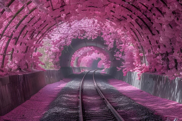tunnel in the tunnel - obrazy, fototapety, plakaty