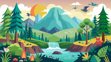 nature-wallpaper-vector-illustration