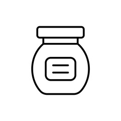 Obraz premium Jam jar outline icons, minimalist vector illustration ,simple transparent graphic element .Isolated on white background