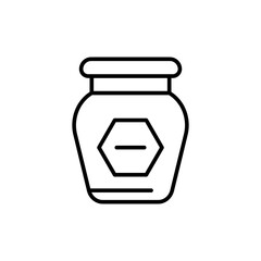 Jam jar outline icons, minimalist vector illustration ,simple transparent graphic element .Isolated on white background