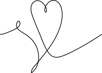 Line drawing of love, romantic, valentines