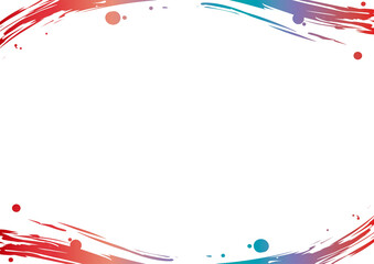 筆で描いたような枠