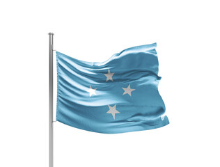 National Flag of Micronesia. Flag isolated on white background with clipping path.