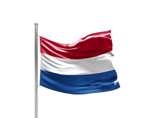 National Flag of Netherlands. Flag isolated on white background with clipping path.