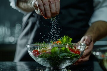 Diners appreciate the attention to detail as they taste the perfectly salted salads served in elegant bowls at the upscale restaurant