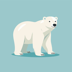 Fototapeta premium Cute polar bear cartoon illustration