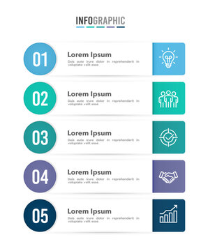 Vertical infographic timeline 5 steps template. Milestone, Roadmap, Timeline, Business presentation. Vector illustration.