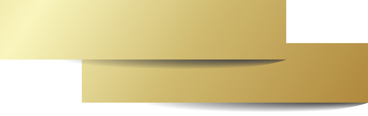 Obraz premium Gold paper rectangle and shadow, banners, label