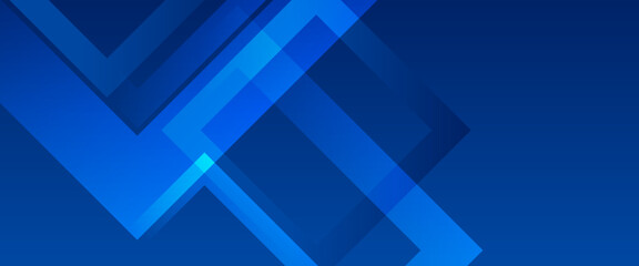 Blue minimal geometric shape abstract banner. For business banner, formal backdrop, prestigious voucher, luxe invite, wallpaper and background
