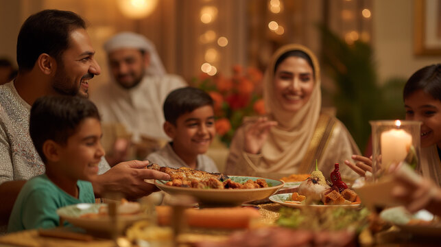 family celebrating Sallah in heartwarming image capturing the essence of family bonds and togetherness