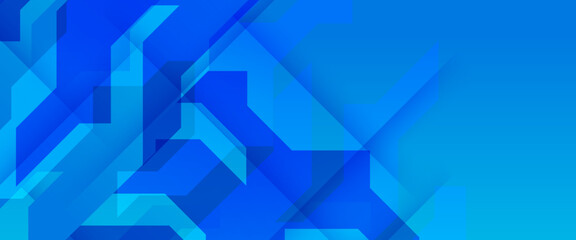 Blue vector gradient abstract banner with shapes elements. For background presentation, background, wallpaper, banner, brochure, web layout, and cover