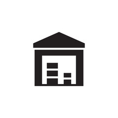 Warehouse vector icon. Storage flat sign design. Delivery storage symbol pictogram. Warehouse UX UI icon.