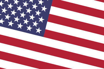 United States of America flag - rectangular cutout of rotated vector flag.