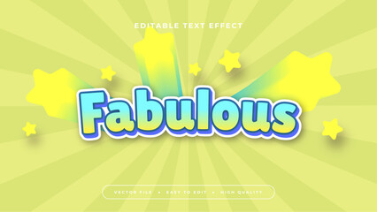 Blue and green fabulous 3d editable text effect - font style