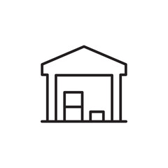 Warehouse vector icon. Storage flat sign design. Delivery storage symbol pictogram. Warehouse UX UI icon.