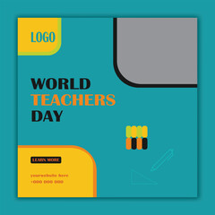 world Teachers Day social media post template