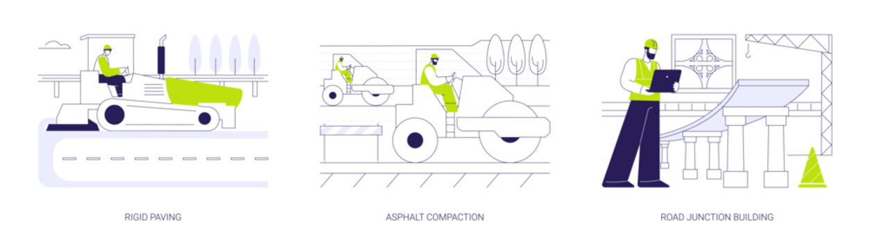 Infrastructure Building Abstract Concept Vector Illustrations.