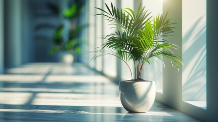 interior background with plant 