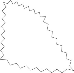 Zig zag wavy edge geometric shape. Elements for decoration