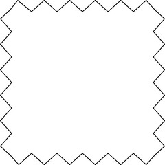 Obraz premium Zig zag wavy edge geometric shape. Elements for decoration