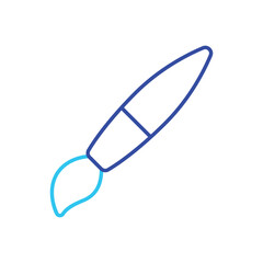 Blue Line Brush vector icon