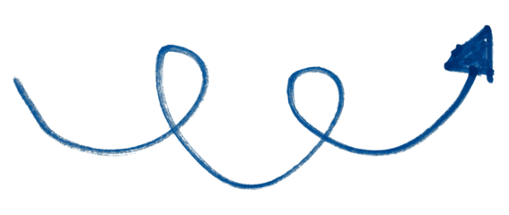 Blue arrows isolated on transparent background