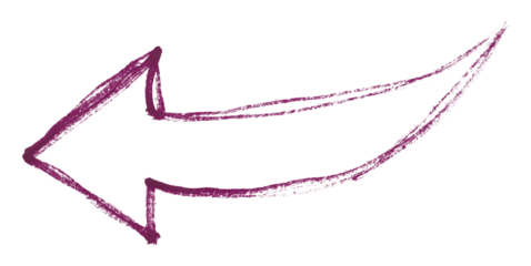 Dark purple arrows isolated on transparent background.