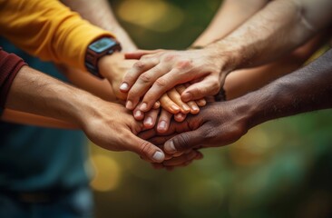 Group of People Holding Hands Together