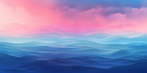 A mesmerizing gradient spectacle, transitioning from coral pinks to deep oceanic blues, creating a vivid backdrop for graphic resources. - obrazy, fototapety, plakaty