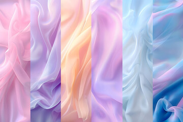 Vibrant Pastel Gradient Background with Abstract Lines