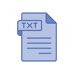 Blue Line Font File vector icon