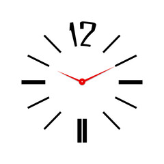Clock vector icon. Wall clock. Time symbol