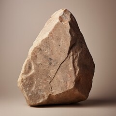 Natural granit stone on beige background