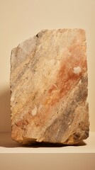 Natural granit stone on beige background