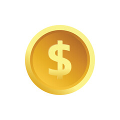 Coins icon with dollar symbol. Money pay, Financial and Business concept.