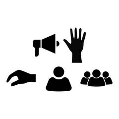 Set of volunteer icon premium vector illustration.