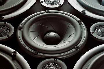 Exquisite Close-Up of High-Fidelity Speakers Demonstrating Superior Sound