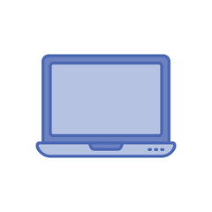 Blue Line Laptop vector icon