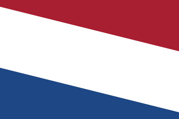 Netherlands flag - rectangular cutout of rotated vector flag.