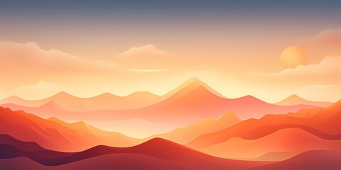 A dynamic gradient landscape, blending from fiery tangerines to deep indigos, creating an impactful canvas for graphic design.