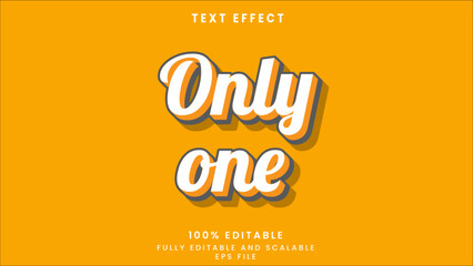 Only one editable text effect	
