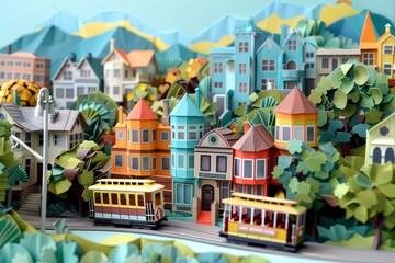 Origami Paper Town: San Francisco Essence

