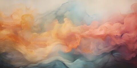 A dreamy cascade of muted colors dancing in harmony, creating a soothing visual symphony.