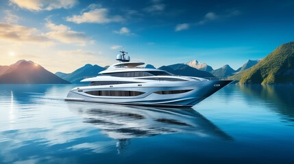 A luxury yacht cruising on calm waters, symbolizing the rewards of successful financial management...