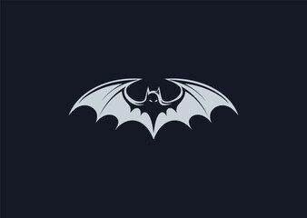 Bat logo design vector icon flat illustration