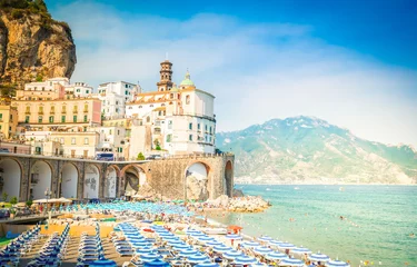 Photo sur Plexiglas Plage de Positano, côte amalfitaine, Italie Amalfi coast, Italy