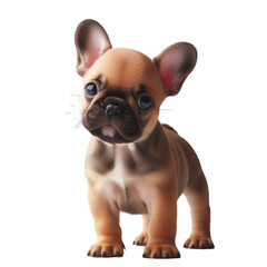 French bulldog puppy on a transparent background