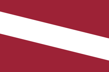 Latvia flag - rectangular cutout of rotated vector flag.