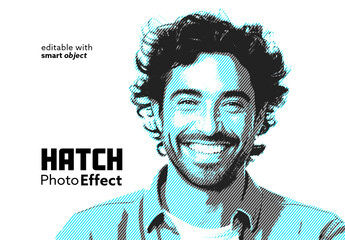 Hatch Photo Effect - obrazy, fototapety, plakaty