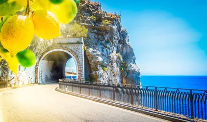 Photo sur Plexiglas Plage de Positano, côte amalfitaine, Italie road of Amalfi coast, Italy